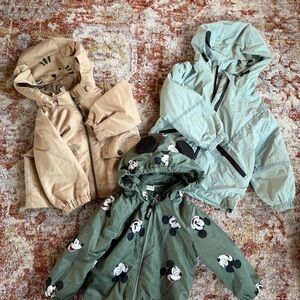 Zara Kids Raincoats - Beige, Mint, Green